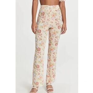 XS WeWoreWhat Floral Vintage Drape Smocked Flair Pants NWT